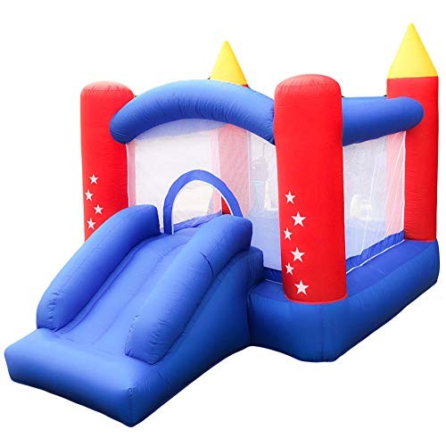 Inflatable Bounce House with Air Blower, Playhouse for Kids Jumpin...