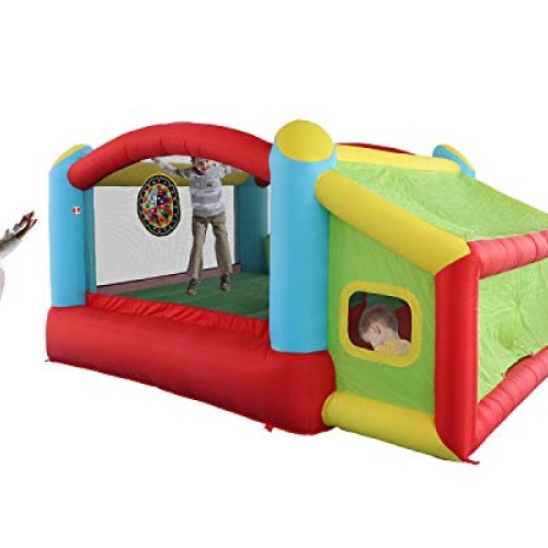 KONGNIJIWA Inflatable Bounce House with Blower, Kids Slide Jumping...