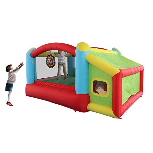 KONGNIJIWA Inflatable Bounce House with Blower, Kids Slide Jumping...