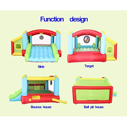 KONGNIJIWA Inflatable Bounce House with Blower, Kids Slide Jumping...