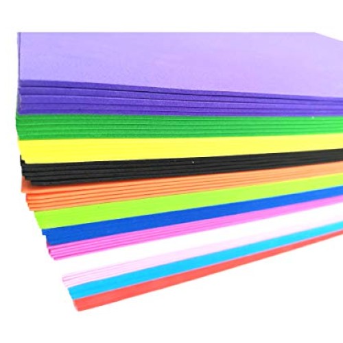 MBJelir Eva Foam Sheets 60 Pack 8.7 x 12.6 Inches, 2 MM Thick, 12 ...