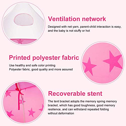 Momokids Princess Castle Play Tent with Tunnel, Foldable Crawl Tun...