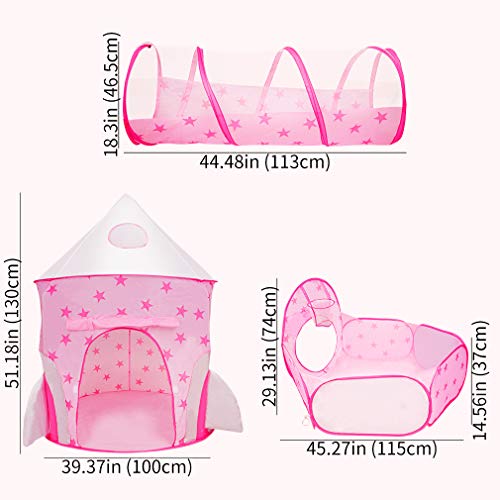 Momokids Princess Castle Play Tent with Tunnel, Foldable Crawl Tun...
