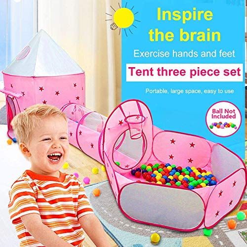 Momokids Princess Castle Play Tent with Tunnel, Foldable Crawl Tun...