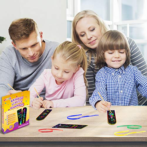Pigipigi Scratch Bookmarks Art for Kids - 36 Set 2 Style Magic Scr...