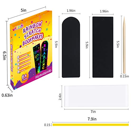 Pigipigi Scratch Bookmarks Art for Kids - 36 Set 2 Style Magic Scr...