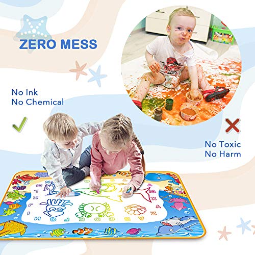 Water Doodle Mat - Kids Painting Writing Color Doodle Drawing Mat ...