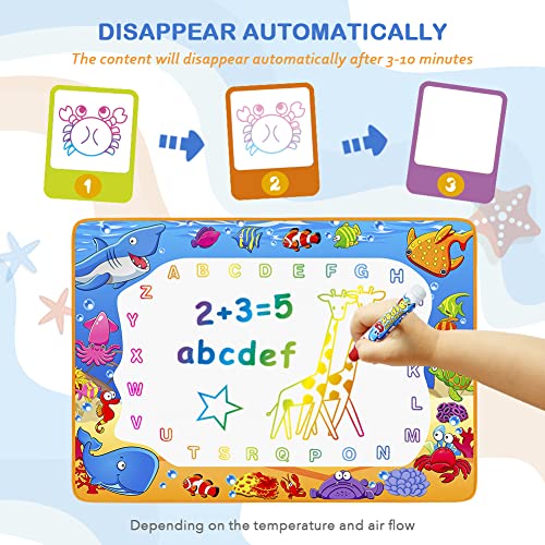Water Doodle Mat - Kids Painting Writing Color Doodle Drawing Mat ...