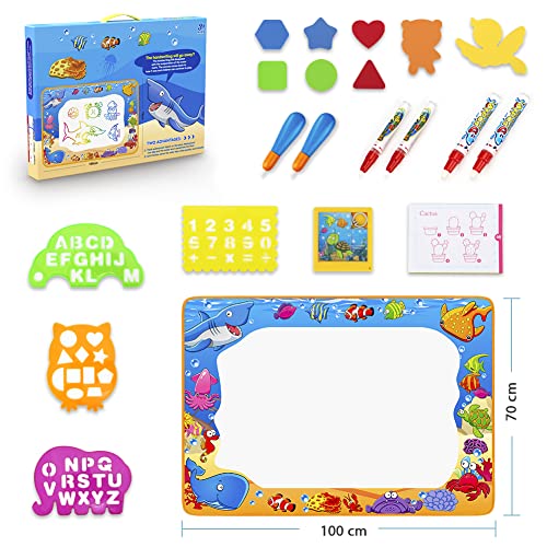 Water Doodle Mat - Kids Painting Writing Color Doodle Drawing Mat ...