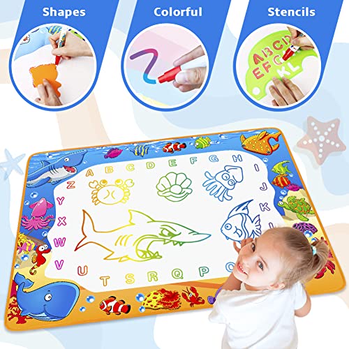 Water Doodle Mat - Kids Painting Writing Color Doodle Drawing Mat ...