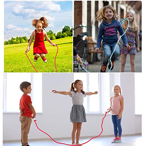 2 Pack Adjustable Cotton Jump Rope for Kids Adults Skipping Fitnes...