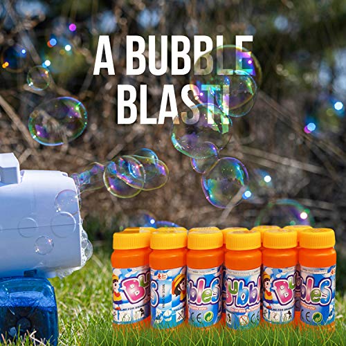 Toysery 12 Packs Bubble Solution Refill with Bubble Wand, Outdoor ...