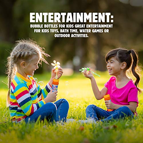 Toysery 12 Packs Bubble Solution Refill with Bubble Wand, Outdoor ...