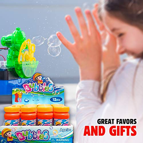 Toysery 12 Packs Bubble Solution Refill with Bubble Wand, Outdoor ...