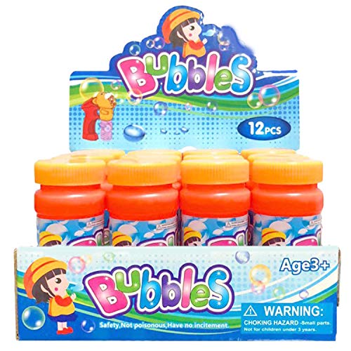 Toysery 12 Packs Bubble Solution Refill with Bubble Wand, Outdoor ...