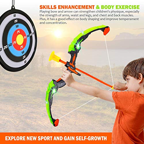 Toysery Bow and Arrow for Kids with LED Flash Lights - Archery Bow...