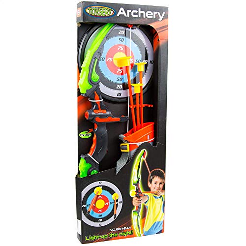 Toysery Bow and Arrow for Kids with LED Flash Lights - Archery Bow...