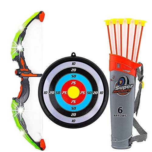 Toysery Bow and Arrow for Kids with LED Flash Lights - Archery Bow...