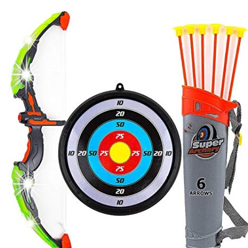 Toysery Bow and Arrow for Kids with LED Flash Lights - Archery Bow...