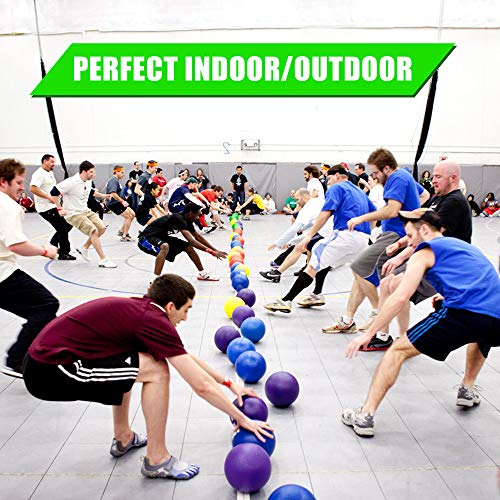 Inflatable Dodgeball Set of 6 - Official 7 Inch Balls + Soft Ski...