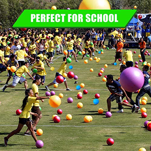 Inflatable Dodgeball Set of 6 - Official 7 Inch Balls + Soft Ski...