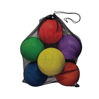 ToysOpoly Inflatable Dodgeball Exercise Yoga Workout Balls Balls Come with Different Sizes Range from 6.5 in to 7.5 in Free Pump & Mesh Bag Pump - No Sting Balls Pack of 6 
