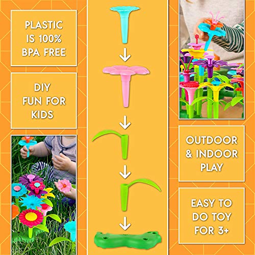 ToyVelt Flower Garden Building Toys for Girls - 148 pcs Floral A...