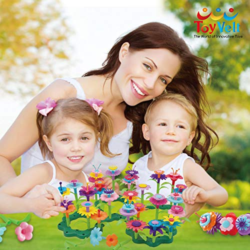ToyVelt Flower Garden Building Toys for Girls - 148 pcs Floral A...
