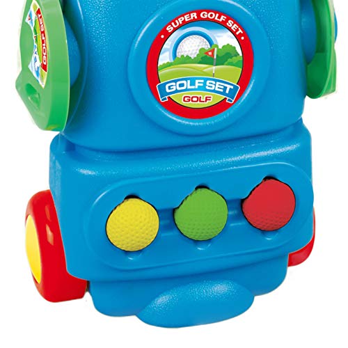 Toyvelt Kids Golf Club Set Golf Cart With Wheels, 4 Colorful Golf ...