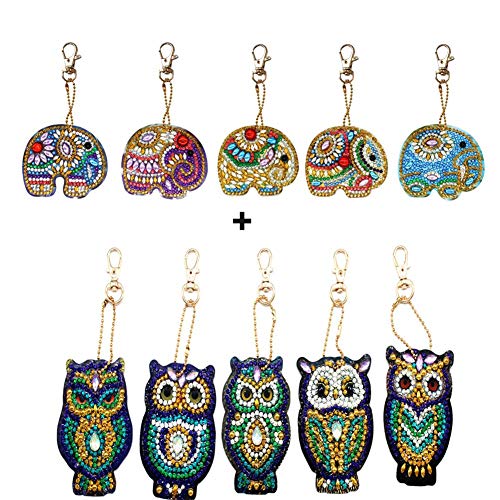 Diamond Painting Kits DIY Key Chian Full Drill Backpack Shoulder B...