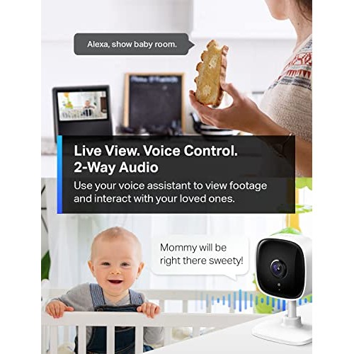 TP-Link Tapo 1080P Indoor Security Camera for Baby Monitor, Dog Ca...