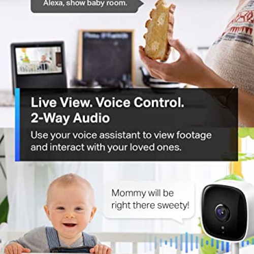 TP-Link Tapo 1080P Indoor Security Camera for Baby Monitor, Dog Ca...