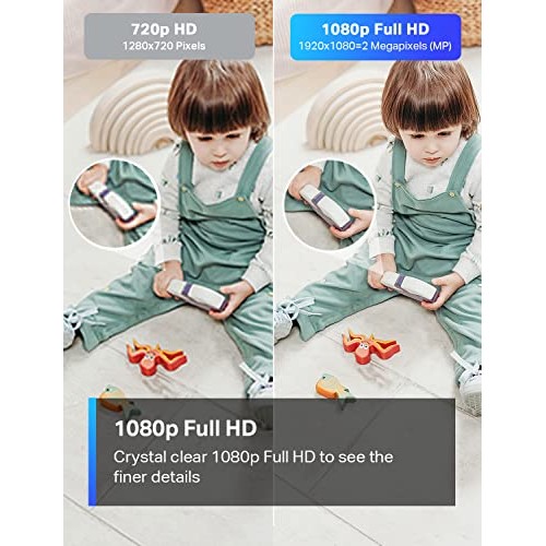 TP-Link Tapo 1080P Indoor Security Camera for Baby Monitor, Dog Ca...