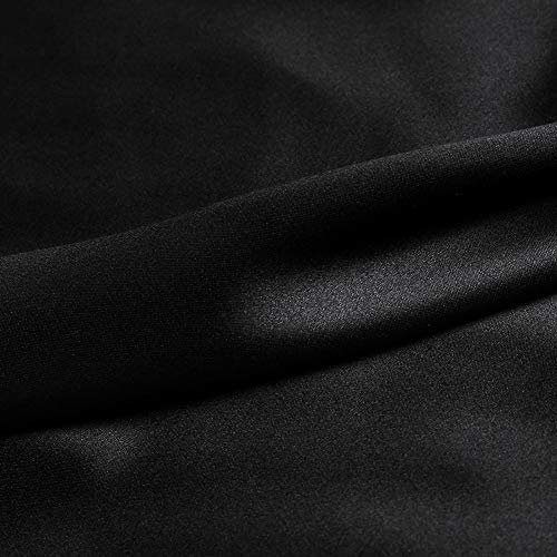 Black 100% Pure Silk Fabric Solid Color Charmeuse Fabrics by The P...