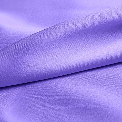 Light Purple 100% Pure Silk Fabric Solid Color Charmeuse Fabrics b...