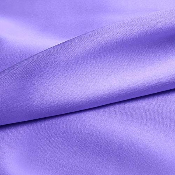 Light Purple 100% Pure Silk Fabric Solid Color Charmeuse Fabrics b...