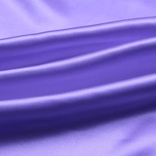 Light Purple 100% Pure Silk Fabric Solid Color Charmeuse Fabrics b...