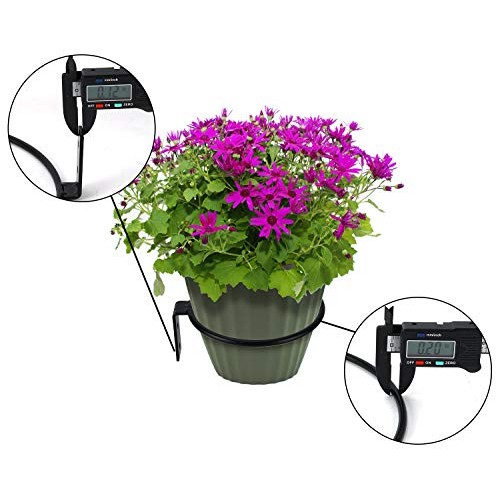 TQVAI 6 inch Flower Pot Holder Ring Wall Mounted 3 Pack Metal Plan...
