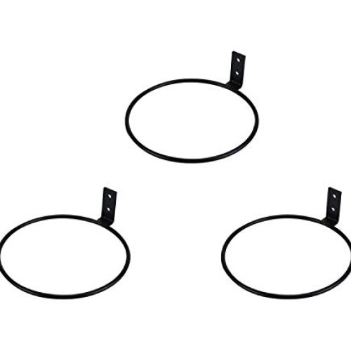 TQVAI 6 inch Flower Pot Holder Ring Wall Mounted 3 Pack Metal Plan...