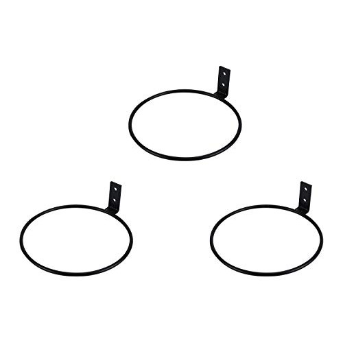 TQVAI 6 inch Flower Pot Holder Ring Wall Mounted 3 Pack Metal Plan...