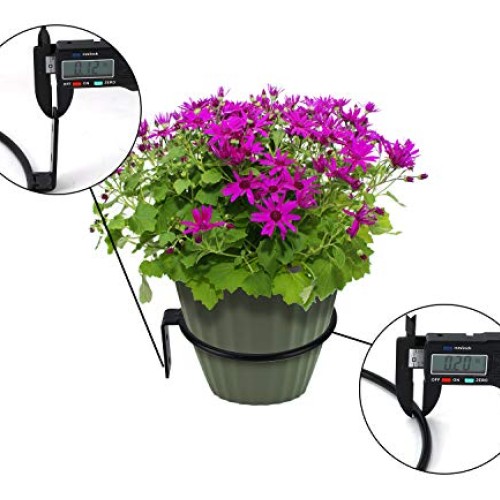 TQVAI 6 inch Flower Pot Holder Ring Wall Mounted 6 Pack Metal Plan...