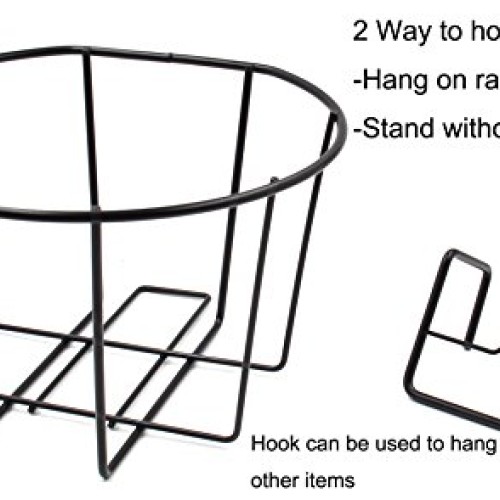 TQVAI Over Deck Rail Planter Hanging Flower Pot Holder Balcony Pla...