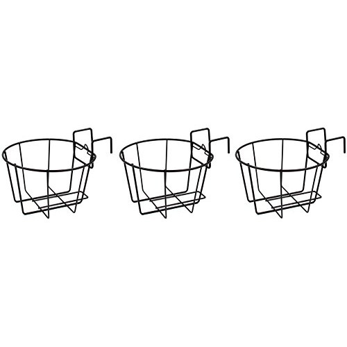 TQVAI Over Deck Rail Planter Hanging Flower Pot Holder Balcony Pla...