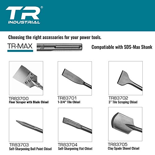 TR Industrial 3 in. Scaling Chisel, Compatible with TR-Max and SDS...