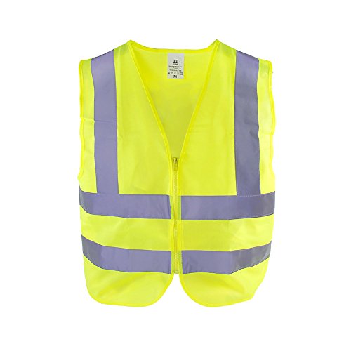 TR Industrial Neon Yellow Safety Vest, Front Zipper Knitted, OSHA ...