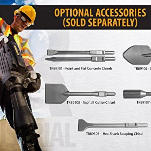 TR Industrial TR89105 Original Demolition Jack Hammer with Point a...