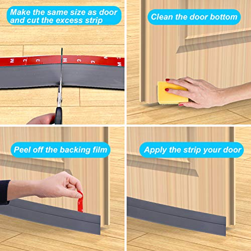 New Upgrade: with Extra Spare Double-Sided Door Draft Stopper, ...