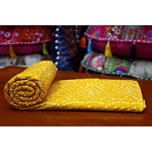 5 Yard Indian Dresses Fabric 100% Cotton Fabric for Curtains Tie D...