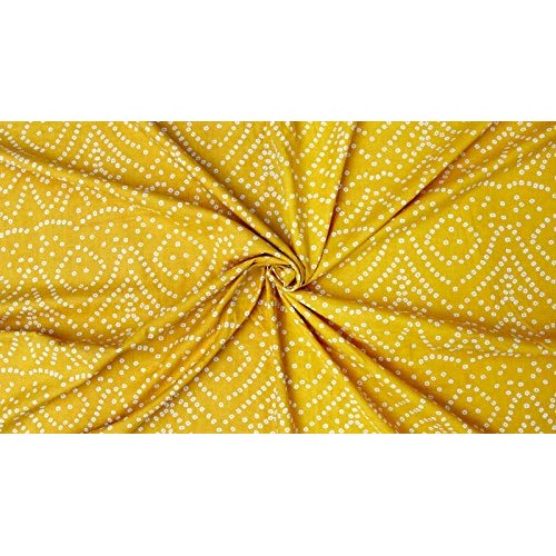 5 Yard Indian Dresses Fabric 100% Cotton Fabric for Curtains Tie D...