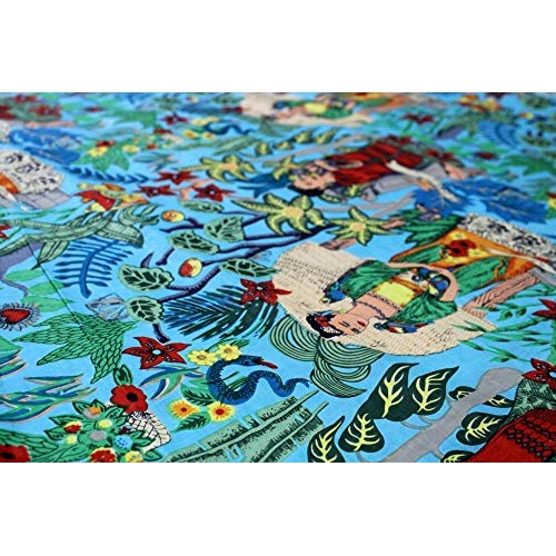 Trade Star Indian Printed Fabric, 100% Cotton Fabric for Dressmaki...